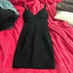 Black mini dress